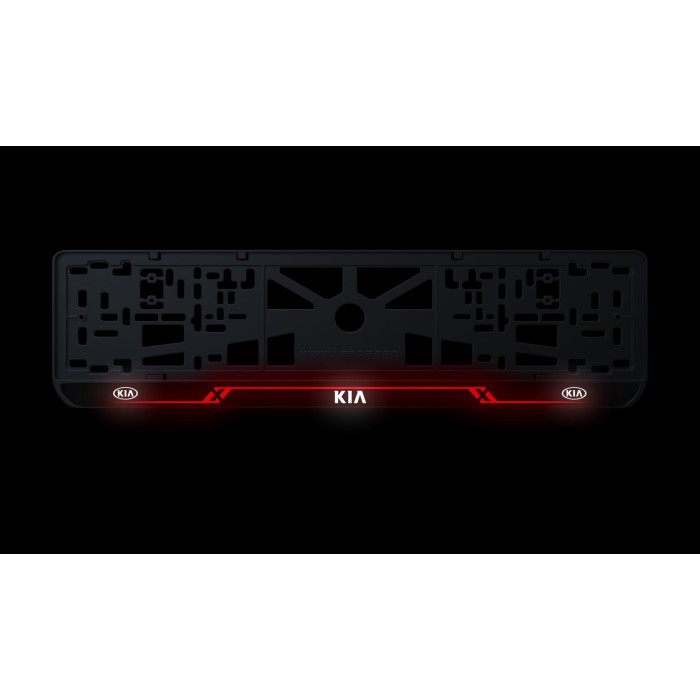 Номерна рамка Kia стиль #8 із високоякісного ABS пластику Ledos виглядає як LCD дисплей.