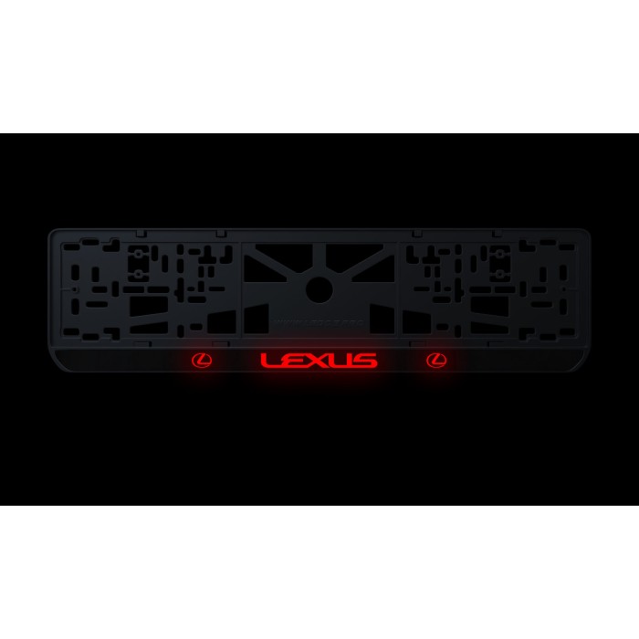 Номерна рамка Lexus стиль #2 із високоякісного ABS пластику Ledos виглядає як LCD дисплей.