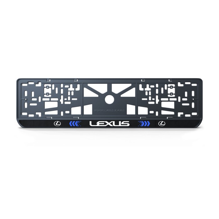 Номерна рамка Lexus стиль #3 із високоякісного ABS пластику Ledos виглядає як LCD дисплей.