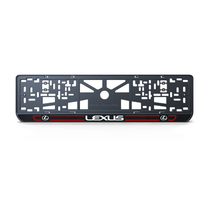 Номерна рамка Lexus стиль #5 із високоякісного ABS пластику Ledos виглядає як LCD дисплей.