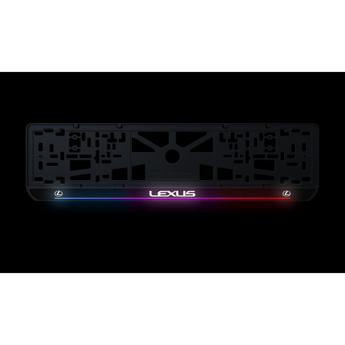 Номерна рамка Lexus стиль #7 із високоякісного ABS пластику Ledos виглядає як LCD дисплей.