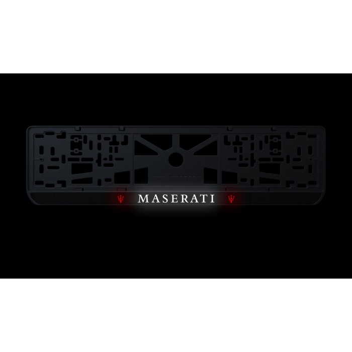 Номерна рамка Maserati із високоякісного ABS пластику Ledos виглядає як LCD дисплей.