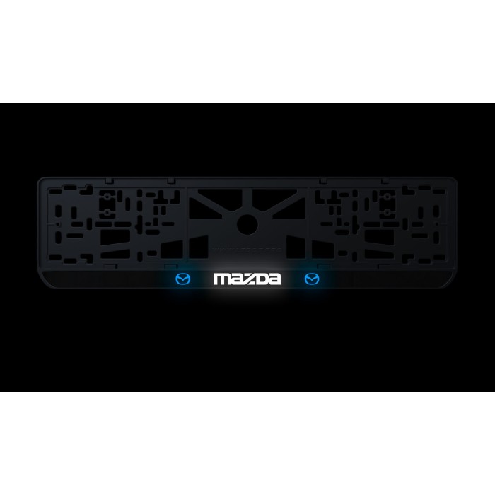 Номерная рамка Mazda стиль #1 из высококачественного ABS пластика Ledos выглядит как LCD дисплей