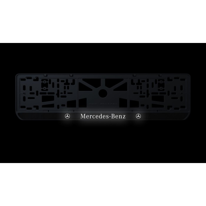 Номерная рамка Mercedes-Benz стиль #1 из высококачественного ABS пластика Ledos выглядит как LCD дисплей
