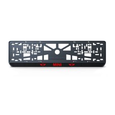 Номерна рамка Mini стиль #2 із високоякісного ABS пластику Ledos виглядає як LCD дисплей.