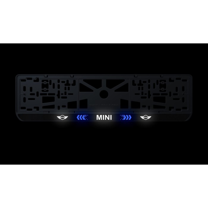 Номерна рамка Mini стиль #3 із високоякісного ABS пластику Ledos виглядає як LCD дисплей.