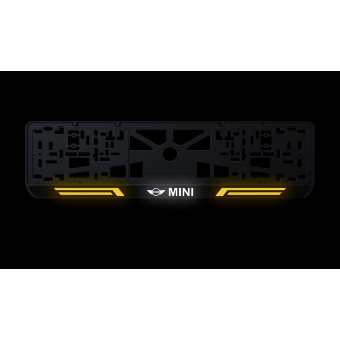 Номерна рамка Mini стиль #4 із високоякісного ABS пластику Ledos виглядає як LCD дисплей.
