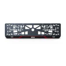 Номерна рамка Mini стиль #8 із високоякісного ABS пластику Ledos виглядає як LCD дисплей.