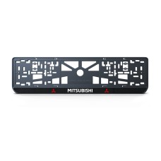 Номерна рамка Mitsubishi стиль #1 із високоякісного ABS пластику Ledos виглядає як LCD дисплей.