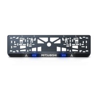 Номерна рамка Mitsubishi стиль #3 із високоякісного ABS пластику Ledos виглядає як LCD дисплей.