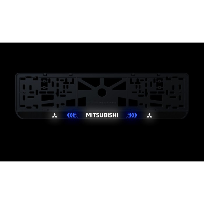 Номерна рамка Mitsubishi стиль #3 із високоякісного ABS пластику Ledos виглядає як LCD дисплей.