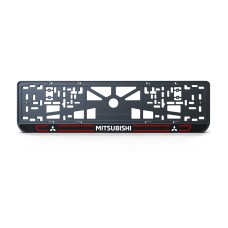 Номерна рамка Mitsubishi стиль #5 із високоякісного ABS пластику Ledos виглядає як LCD дисплей.
