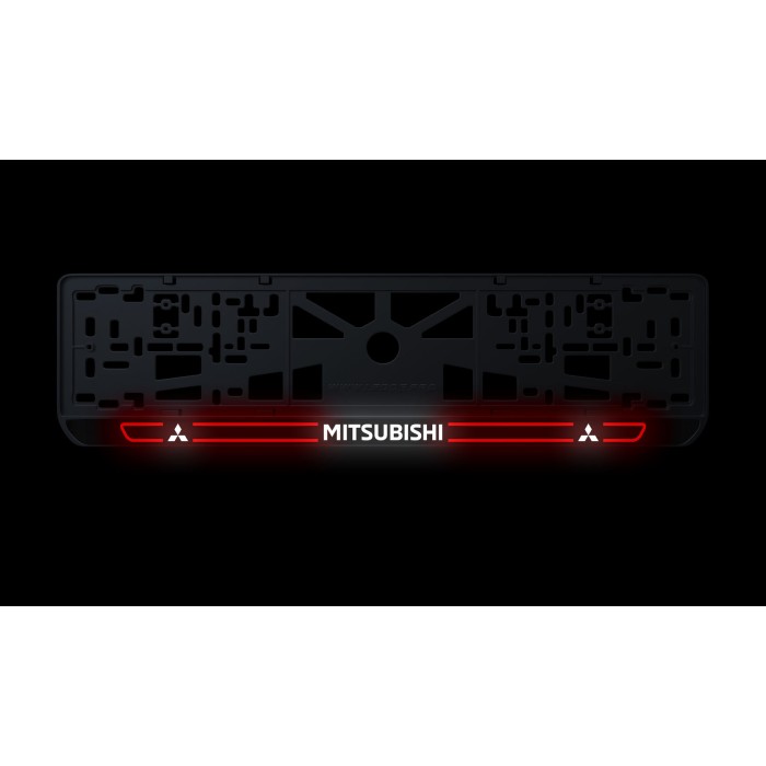 Номерна рамка Mitsubishi стиль #5 із високоякісного ABS пластику Ledos виглядає як LCD дисплей.