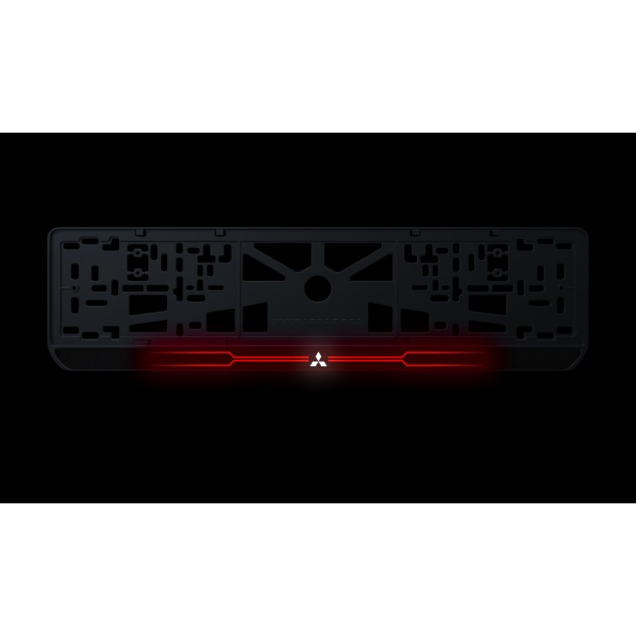 Номерна рамка Mitsubishi стиль #6 із високоякісного ABS пластику Ledos виглядає як LCD дисплей.
