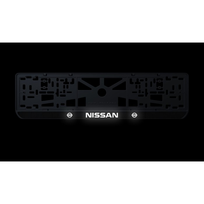 Номерна рамка Nissan стиль #1 із високоякісного ABS пластику Ledos виглядає як LCD дисплей.
