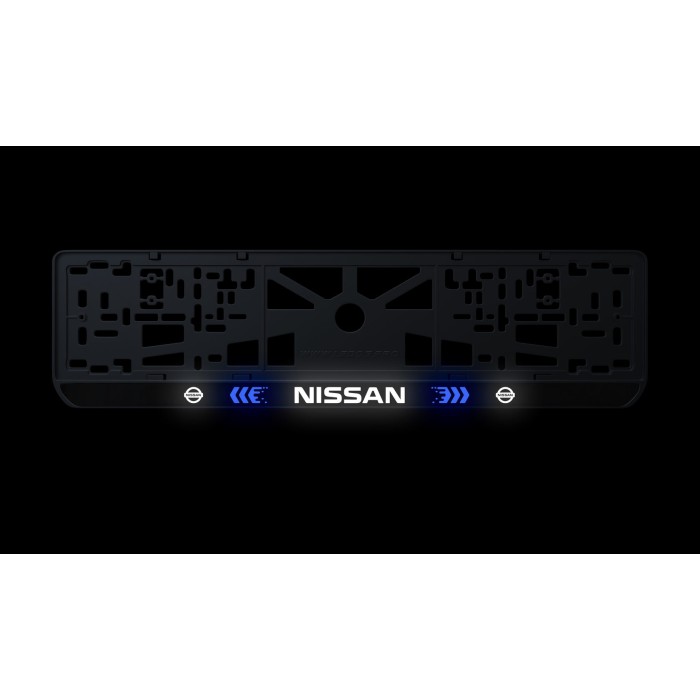 Номерна рамка Nissan стиль #3 із високоякісного ABS пластику Ledos виглядає як LCD дисплей.