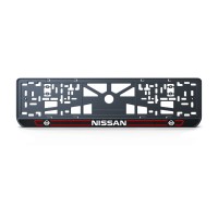 Номерна рамка Nissan стиль #5 із високоякісного ABS пластику Ledos виглядає як LCD дисплей.