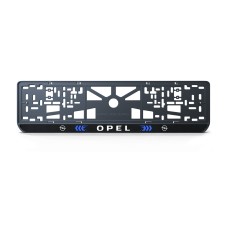 Номерна рамка Opel стиль #3 із високоякісного ABS пластику Ledos виглядає як LCD дисплей.