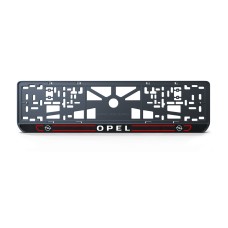 Номерна рамка Opel стиль #5 із високоякісного ABS пластику Ledos виглядає як LCD дисплей.