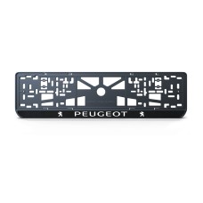 Номерна рамка Peugeot стиль #1 із високоякісного ABS пластику Ledos виглядає як LCD дисплей.