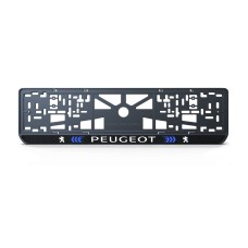 Номерна рамка Peugeot стиль #3 із високоякісного ABS пластику Ledos виглядає як LCD дисплей.