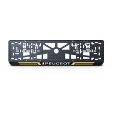 Номерна рамка Peugeot стиль #4 із високоякісного ABS пластику Ledos виглядає як LCD дисплей.