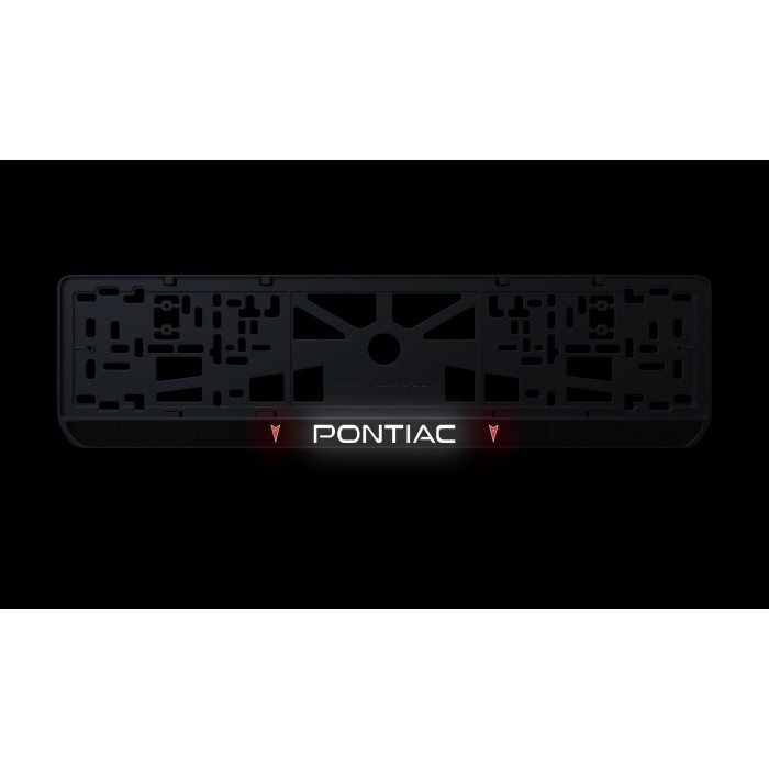 Номерная рамка Pontiac из высококачественного ABS пластика Ledos выглядит как LCD дисплей