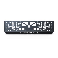 Номерна рамка Renault стиль #1 із високоякісного ABS пластику Ledos виглядає як LCD дисплей.