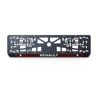 Номерна рамка Renault стиль #5 із високоякісного ABS пластику Ledos виглядає як LCD дисплей.