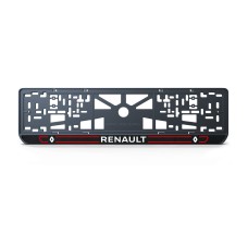 Номерна рамка Renault стиль #5 із високоякісного ABS пластику Ledos виглядає як LCD дисплей.