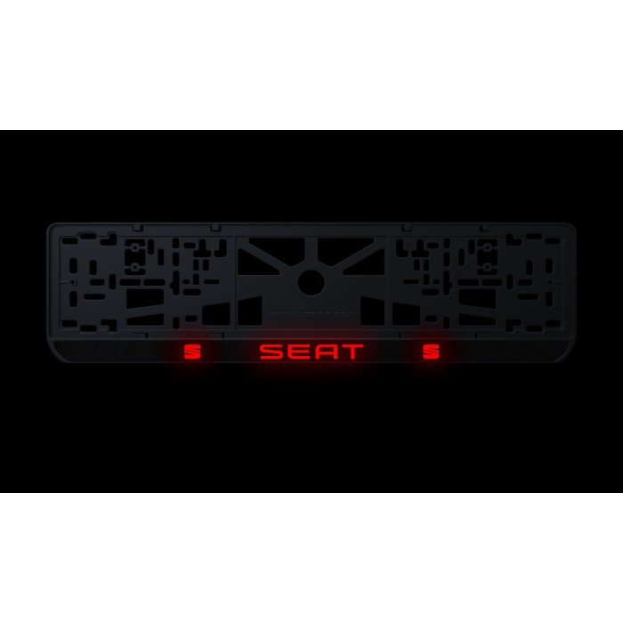 Номерна рамка Seat стиль #2 із високоякісного ABS пластику Ledos виглядає як LCD дисплей.