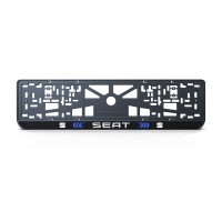 Номерна рамка Seat стиль #3 із високоякісного ABS пластику Ledos виглядає як LCD дисплей.