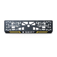 Номерна рамка Seat стиль #4 із високоякісного ABS пластику Ledos виглядає як LCD дисплей.