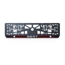 Номерна рамка Seat стиль #5 із високоякісного ABS пластику Ledos виглядає як LCD дисплей.