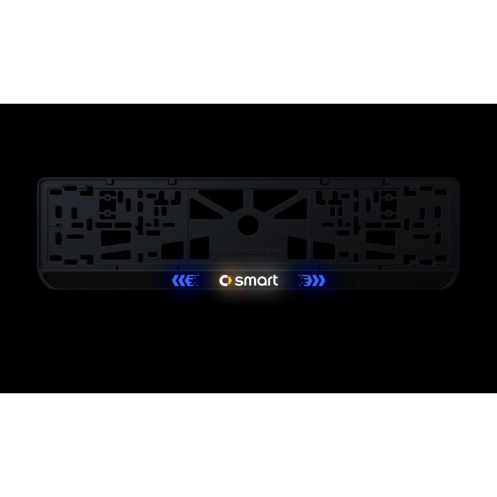 Номерна рамка Smart стиль #3 із високоякісного ABS пластику Ledos виглядає як LCD дисплей.