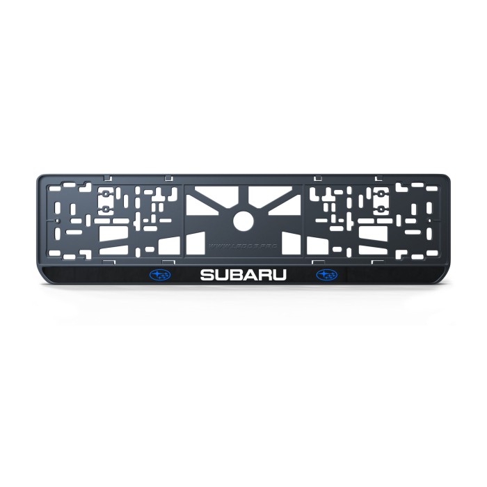 Номерна рамка Subaru стиль #1 із високоякісного ABS пластику Ledos виглядає як LCD дисплей.