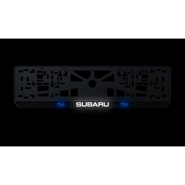 Номерна рамка Subaru стиль #1 із високоякісного ABS пластику Ledos виглядає як LCD дисплей.