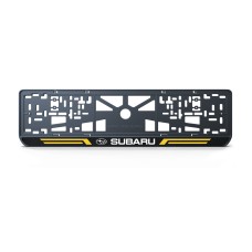 Номерна рамка Subaru стиль #4 із високоякісного ABS пластику Ledos виглядає як LCD дисплей.