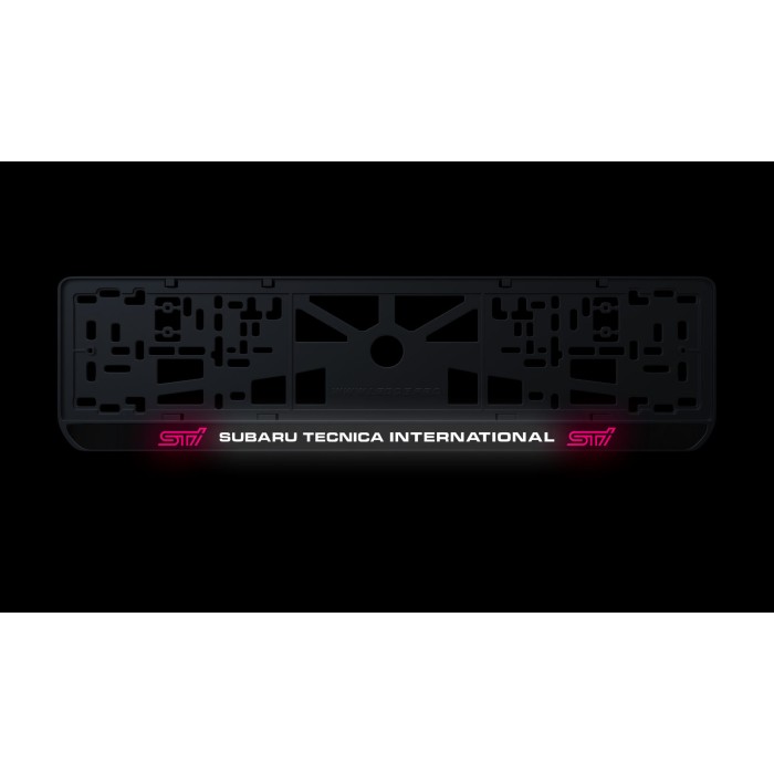 Номерна рамка Subaru technica international із високоякісного ABS пластику Ledos виглядає як LCD дисплей.