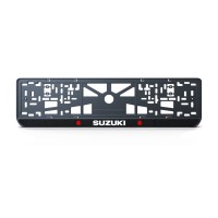 Номерна рамка Suzuki стиль #1 із високоякісного ABS пластику Ledos виглядає як LCD дисплей.