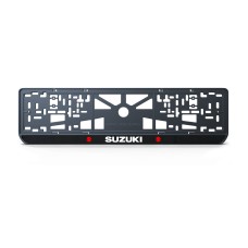 Номерна рамка Suzuki стиль #1 із високоякісного ABS пластику Ledos виглядає як LCD дисплей.