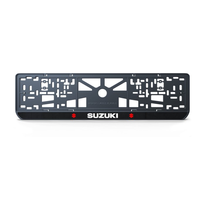 Номерна рамка Suzuki стиль #1 із високоякісного ABS пластику Ledos виглядає як LCD дисплей.