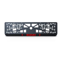Номерна рамка Suzuki стиль #2 із високоякісного ABS пластику Ledos виглядає як LCD дисплей.