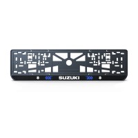 Номерная рамка Suzuki стиль #3 из высококачественного ABS пластика Ledos выглядит как LCD дисплей
