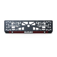 Номерная рамка Suzuki стиль #5 из высококачественного ABS пластика Ledos выглядит как LCD дисплей