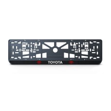 Номерна рамка Toyota стиль #1 із високоякісного ABS пластику Ledos виглядає як LCD дисплей.