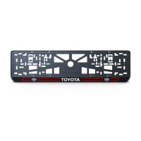 Номерна рамка Toyota стиль #5 із високоякісного ABS пластику Ledos виглядає як LCD дисплей.