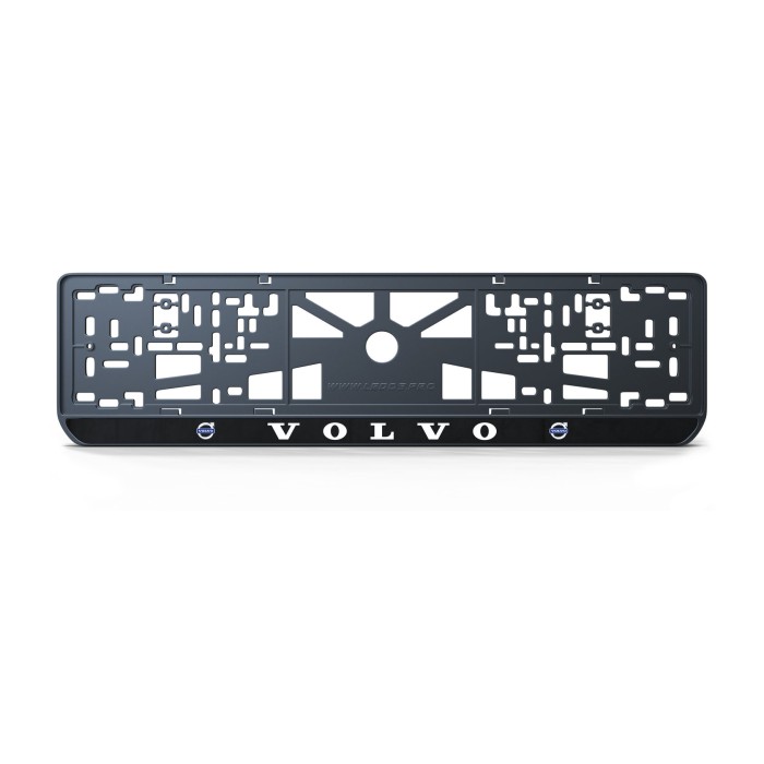 Номерна рамка Volvo стиль #1 із високоякісного ABS пластику Ledos виглядає як LCD дисплей.