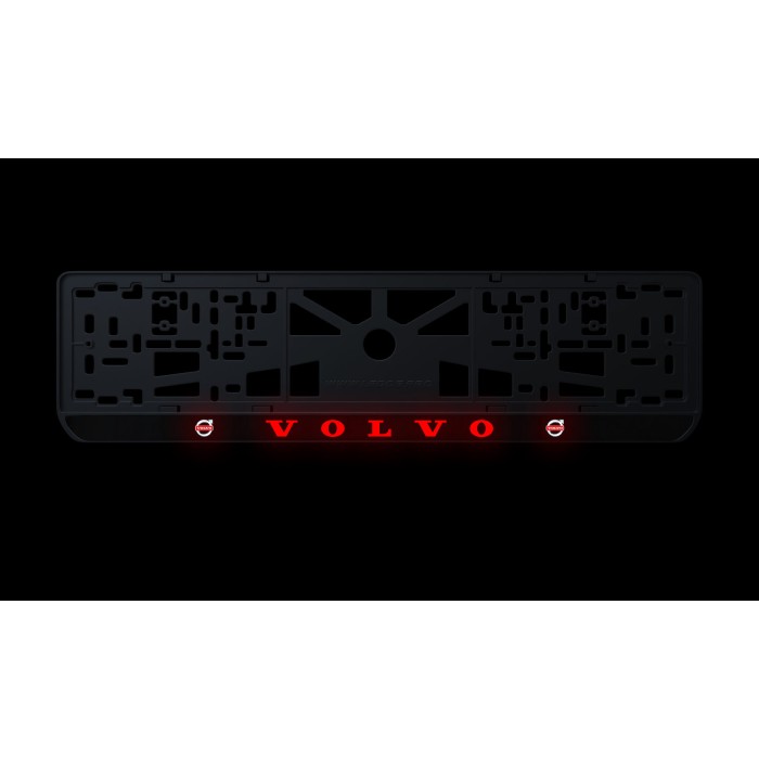 Номерна рамка Volvo стиль #2 із високоякісного ABS пластику Ledos виглядає як LCD дисплей.