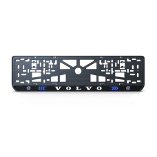 Номерна рамка Volvo стиль #3 із високоякісного ABS пластику Ledos виглядає як LCD дисплей.